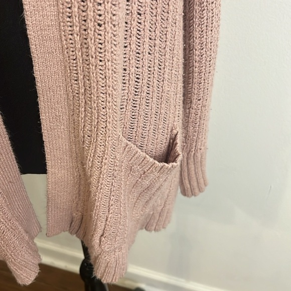 American Eagle Outfitters Long Line Open Front Cardigan W/Pockets, Sz. L. - Picture 4 of 9